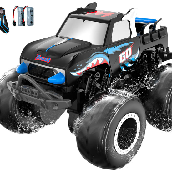 STEMTRON Amphibious Remote Control Car 1:20 All Terrain Off-Road Waterproof RC Monster Truck(Blue)-EXHOBBY LIMITED.