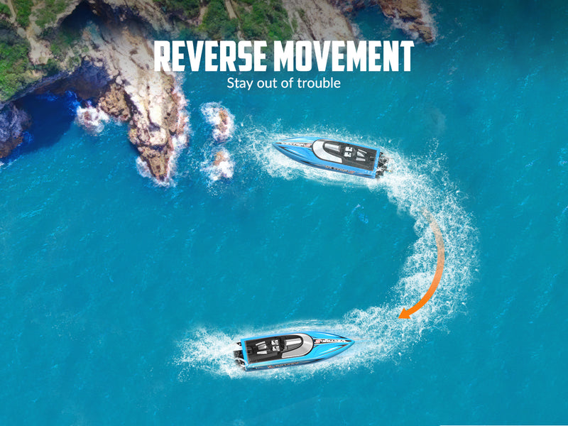 VOLANTEXRC Vector S Bateau RC à grande vitesse avec fonction de redressement automatique et d'inversion pour piscine et lac (797-4 Blue)