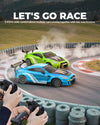 Race 1:20 RC Drift Car 4wd, lumière LED, 2 batteries bleues