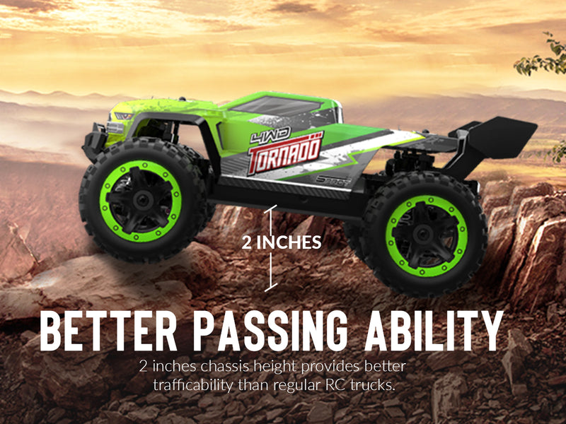 RACENT 1:16 Tornado 30MPH High Speed 4WD 2.4 GHz RC Monster Truck (785-7)