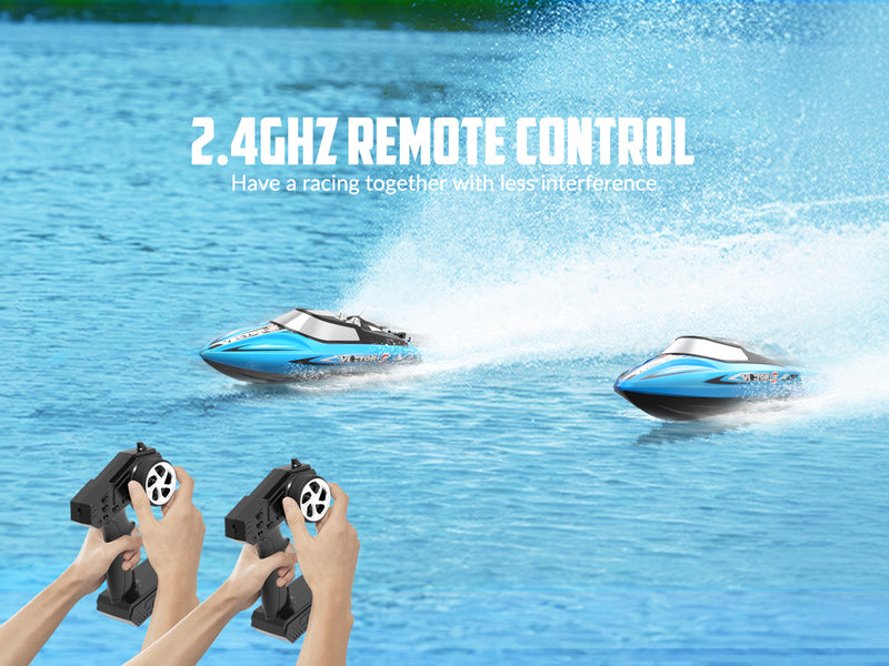 VOLANTEXRC Vector S Bateau RC à grande vitesse avec fonction de redressement automatique et d'inversion pour piscine et lac (797-4 Blue)