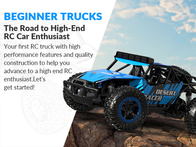 Racent Racer Rock Crawler Desert Racer télécommandé tout-terrain à l'échelle 1:16