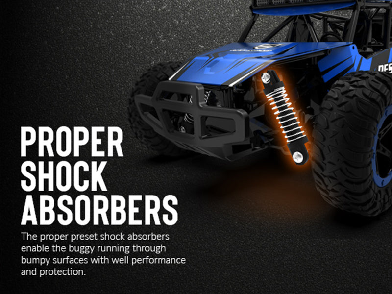 Racent Racer Rock Crawler Desert Racer télécommandé tout-terrain à l'échelle 1:16