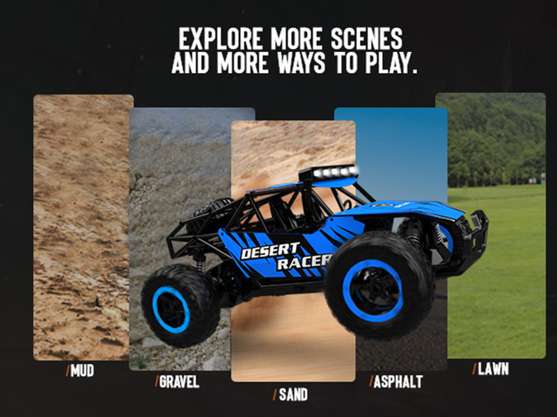 Racent Racer Rock Crawler Desert Racer télécommandé tout-terrain à l'échelle 1:16