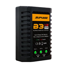 Chargeur de batterie SUPULSE LiPo Chargeur d'équilibre RC AC 7.4-11.1V 2S-3S 10W Version de mise à niveau B3AC Pro Chargeur compact Chargeur Lipo (B3V2)