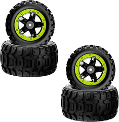 4 Pièces Roues de Camion pour RC Camion Crossy 1/16 (ROUGE)
