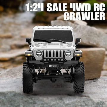 Conquer Any Terrain with the Racent 1/24 Crawler RC Monster Truck with LED Light-exhobbyrc.