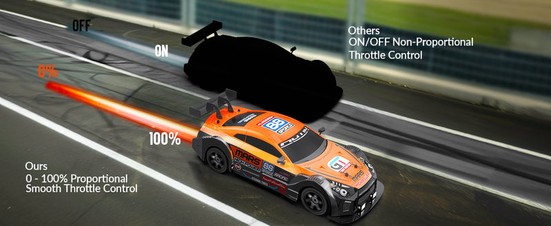 RACENT 1:16 RC Drift Car 4WD 18 KM/H, 2 Batteries, Modèle Sport Jouets Véhicule pour Enfants, Garçons, Adultes