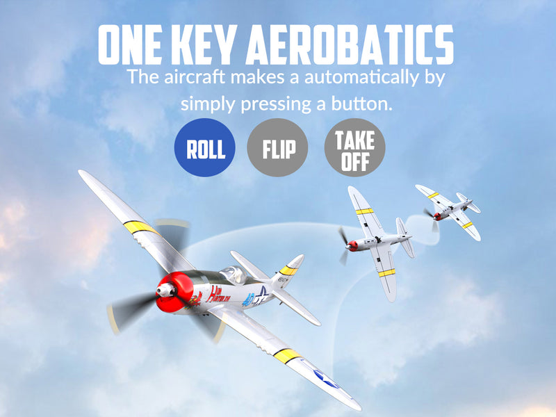 VOLANTEXRC P47 Thunderbolt (RTF) 4CH 400mm avec Gyroscope (15.7'') 76116