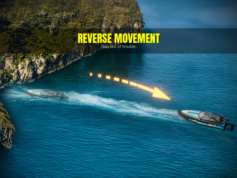 VOLANTEXRC Vector S Bateau RC à grande vitesse avec fonction de redressement automatique et d'inversion pour piscine et lac (797-4 Noir)