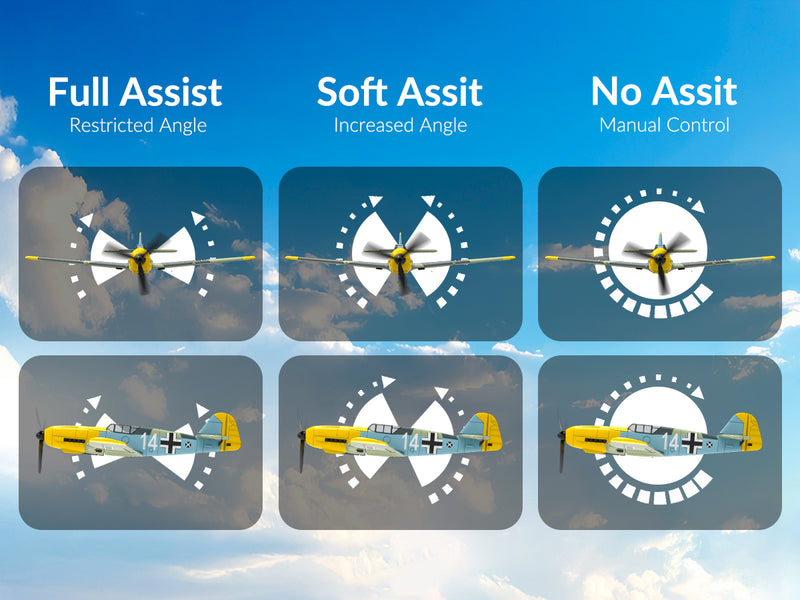 VOLANTEXRC BF 109 Avion télécommandé 4 canaux prêt à voler pour débutants avec système de stabilisation Xpilot (761-11) RTF