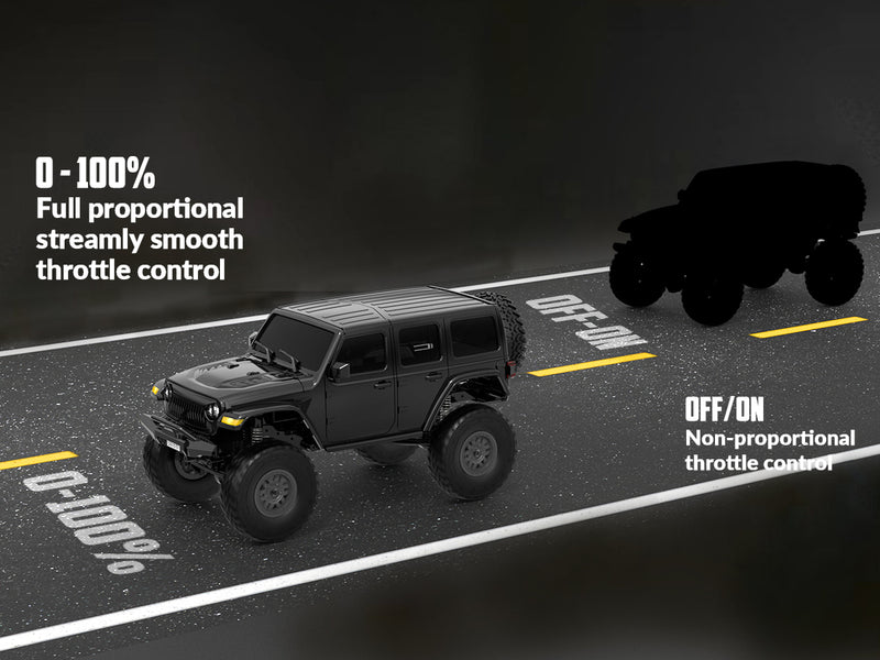 RACENT 1/24 Crawler RC Monster Truck Escalade avec lumière LED (787-1 Noir)