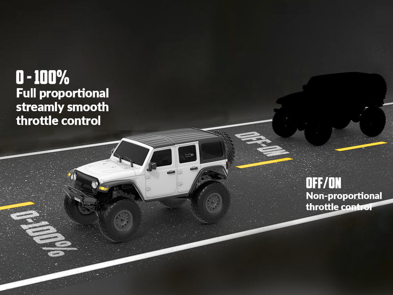 RACENT 1/24 Crawler RC Monster Truck Escalade avec lumière LED (787-1 Blanc)