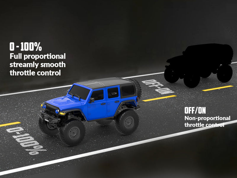 RACENT 1/24 Crawler RC Monster Truck Escalade avec lumière LED (787-1 Blanc)