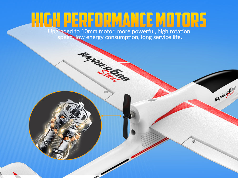 VolantexRC Ranger 600S Beginner RC Glider RTF - 4CH Stunt Plane with XPilot Stabilization