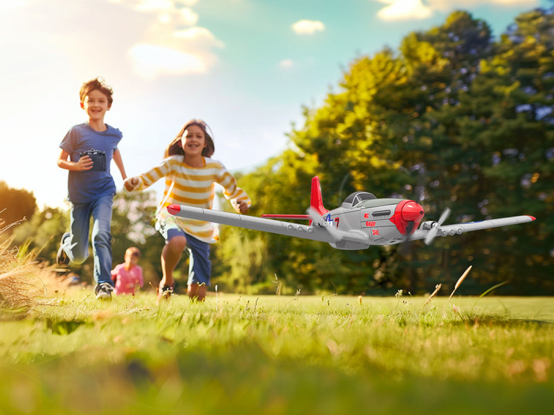VOLANTEXRC P-51D Mustang 2-Ch avion débutant avec stabilisateur gyroscopique (762-3) RTF