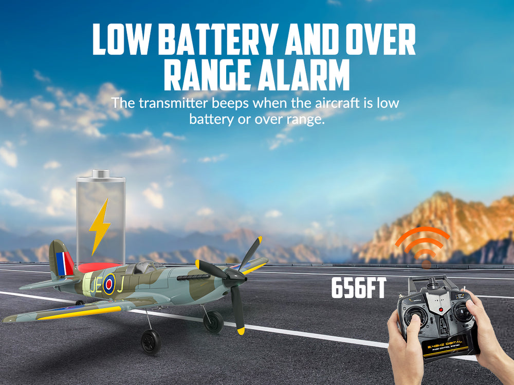 VOLANTEXRC Spitfire (RTF) 4CH 400mm with Gyro (15.7'') 76112