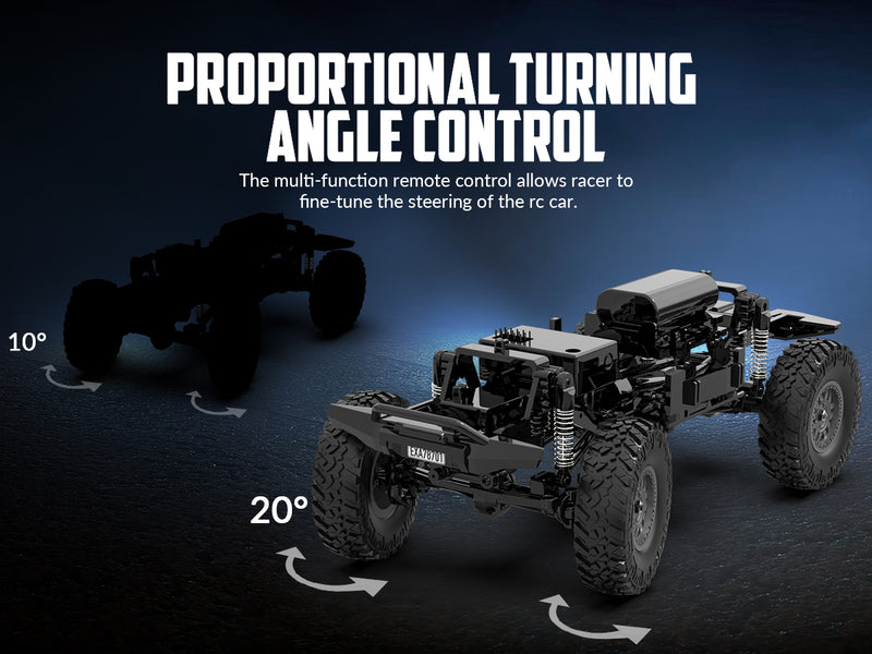 RACENT 1/24 Crawler RC Monster Truck Escalade avec lumière LED (787-1 Noir)