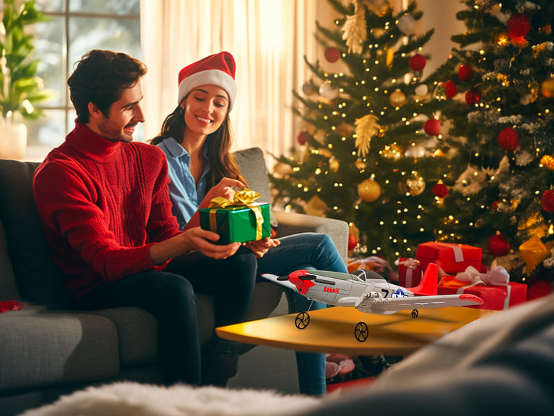 VOLANTEXRC P-51D Mustang 2-Ch avion débutant avec stabilisateur gyroscopique (762-3) RTF