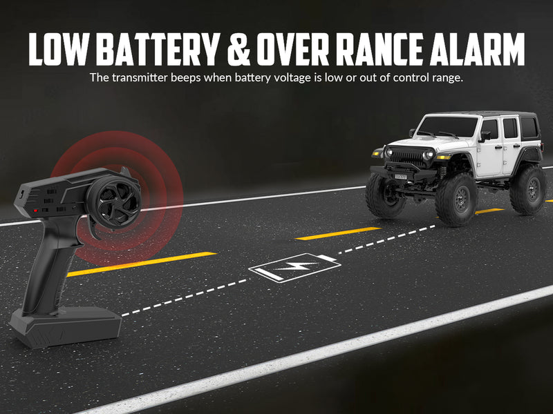 RACENT 1/24 Crawler RC Monster Truck Escalade avec lumière LED (787-1 Blanc)