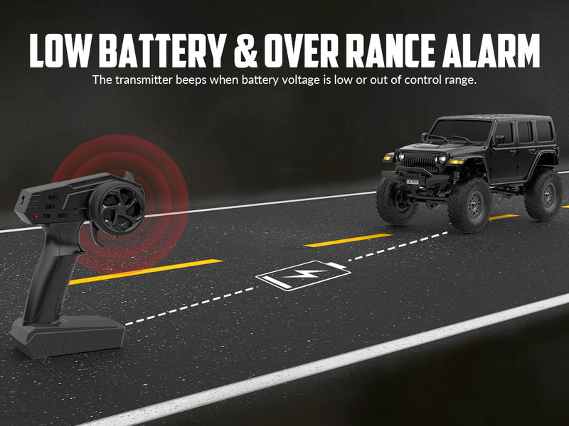 RACENT 1/24 Crawler RC Monster Truck Escalade avec lumière LED (787-1 Noir)