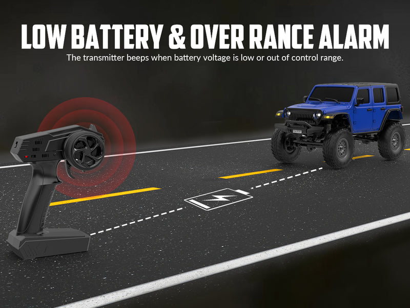 RACENT 1/24 Crawler RC Monster Truck Escalade avec lumière LED (787-1 Blanc)