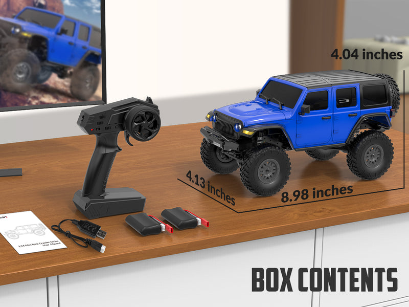 RACENT 1/24 Crawler RC Monster Truck Escalade avec lumière LED (787-1 Blanc)