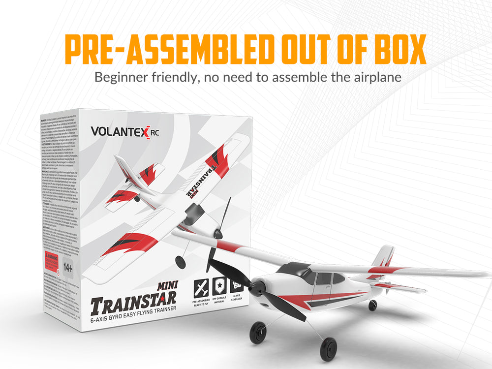 VOLANTEXRC Trainstar Mini (RTF) 3CH 400mm for Beginners (15.7'') 76101 RED