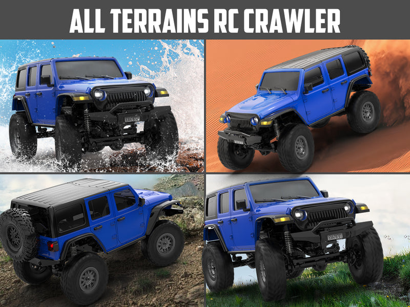 RACENT 1/24 Crawler RC Monster Truck Escalade avec lumière LED (787-1 Blanc)