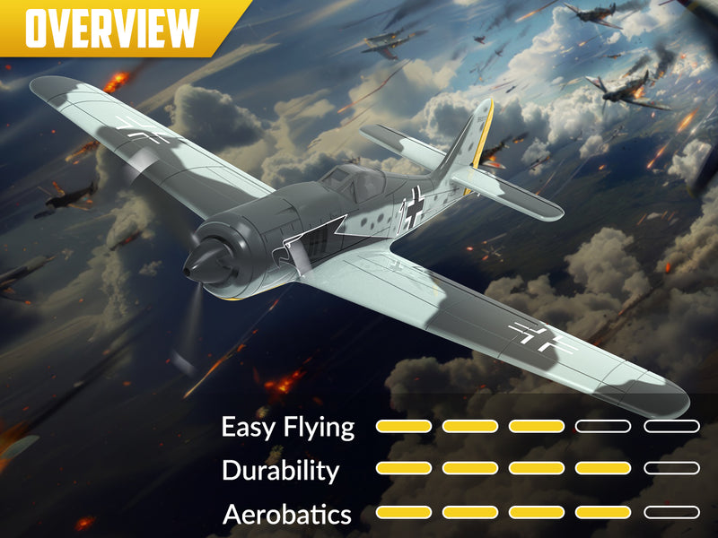 VOLANTEXRC FW190 (RTF) 4 canaux 400 mm avec 3 modes (15,7'') 76117