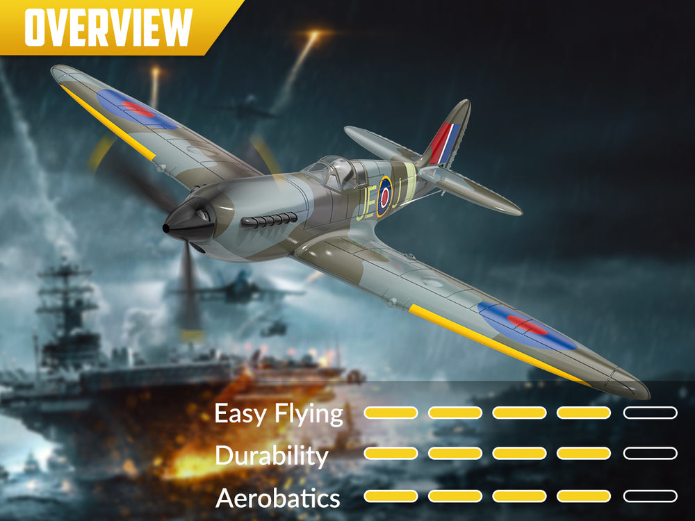 VOLANTEXRC Spitfire (RTF) 4CH 400mm with Gyro (15.7'') 76112