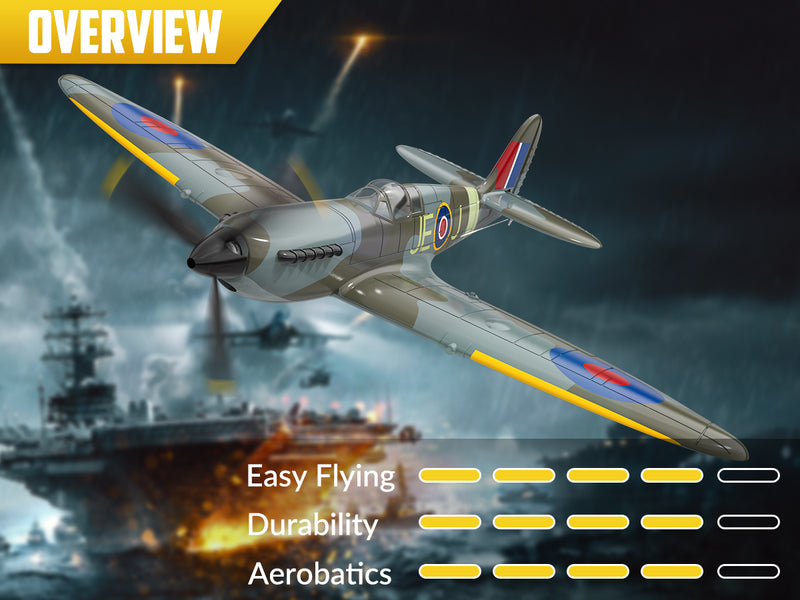 VOLANTEXRC Spitfire (RTF) 4CH 400mm with Gyro (15.7'') 76112