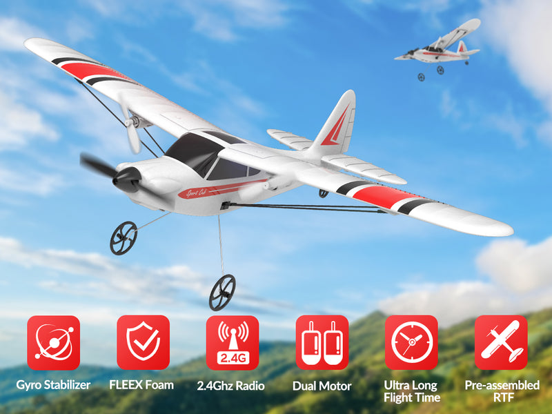 VOLANTEXRC Sport Cub (RTF) 2CH 400mm for Beginners Gyro (15.7'') 76202