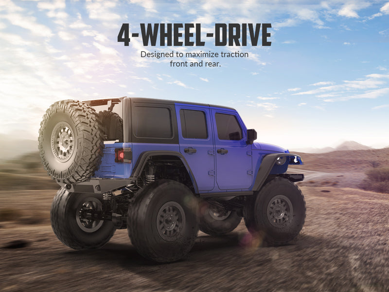 RACENT 1/24 Crawler RC Monster Truck Escalade avec lumière LED (787-1 Blanc)