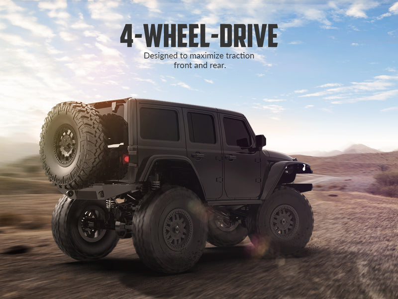 RACENT 1/24 Crawler RC Monster Truck Escalade avec lumière LED (787-1 Noir)