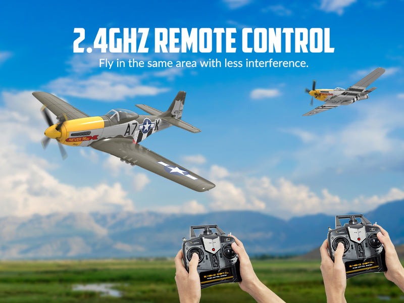 VOLANTEXRC 500MM Mustang P51 Brushless with Gyro Stabilizer 76802