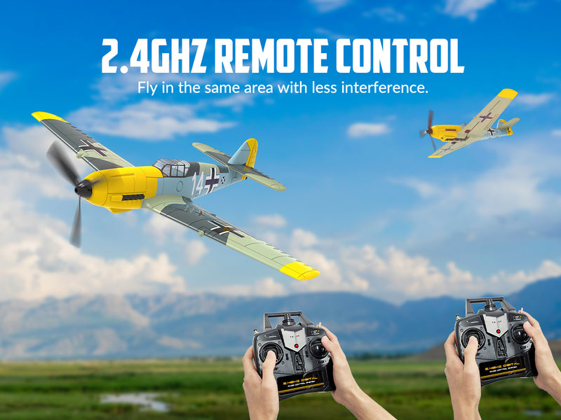 VOLANTEXRC BF 109 Avion télécommandé 4 canaux prêt à voler pour débutants avec système de stabilisation Xpilot (761-11) RTF