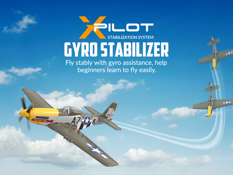 VOLANTEXRC 500MM Mustang P51 Brushless with Gyro Stabilizer 76802