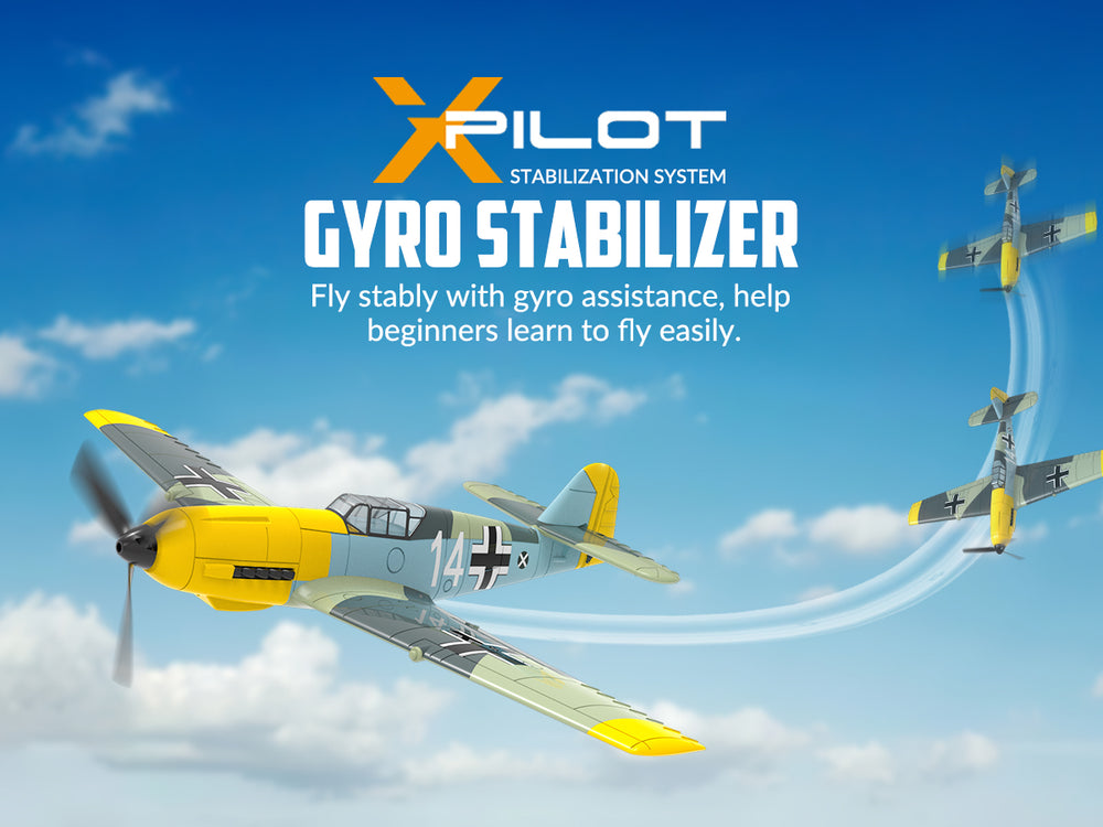 VOLANTEXRC BF-109 Warbird RC Airplane Ready to Fly | Beginners Gyro