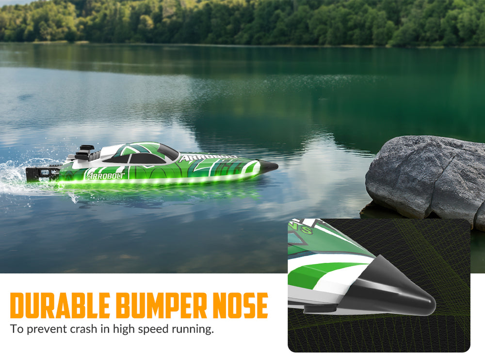 VOLANTEXRC Arrobolt Lumen S Brushless 35+MPH RC Boat with 7-Color LED