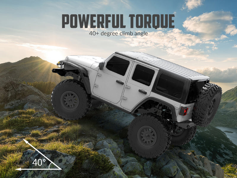 RACENT 1/24 Crawler RC Monster Truck Escalade avec lumière LED (787-1 Blanc)