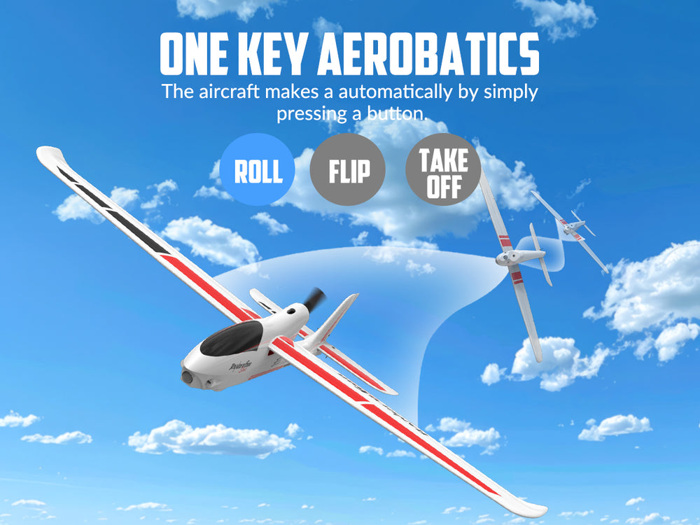 VolantexRC Ranger 600S Beginner RC Glider RTF - 4CH Stunt Plane with XPilot Stabilization