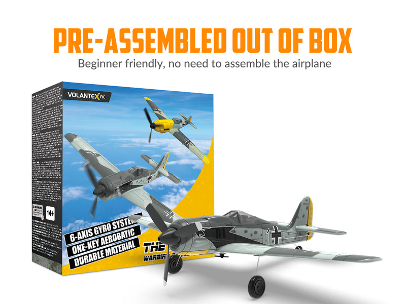 VOLANTEXRC FW190 (RTF) 4 canaux 400 mm avec 3 modes (15,7'') 76117