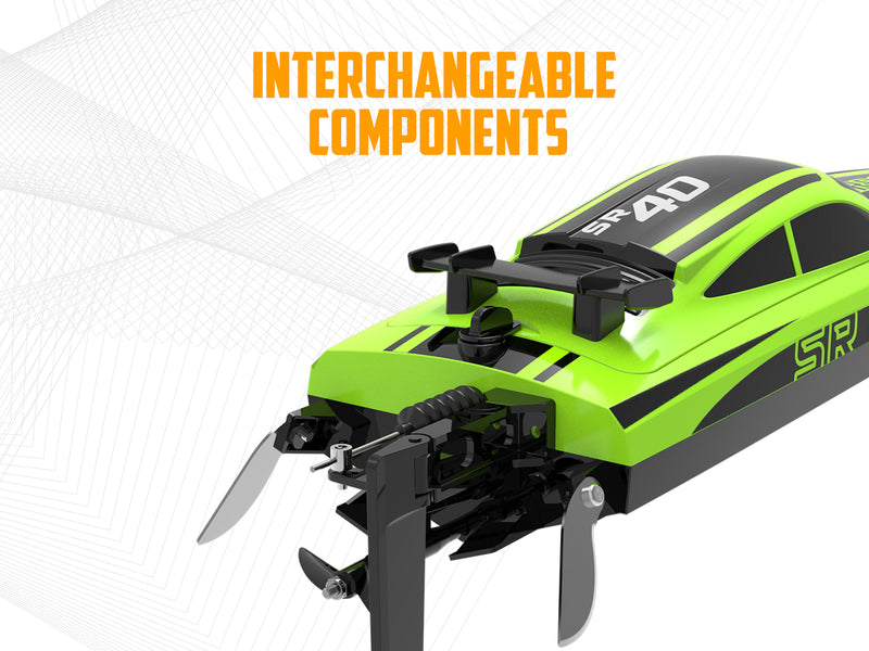 VOLANTEXRC Green SR40 Brushless 30+MPH RC Boat (79705)