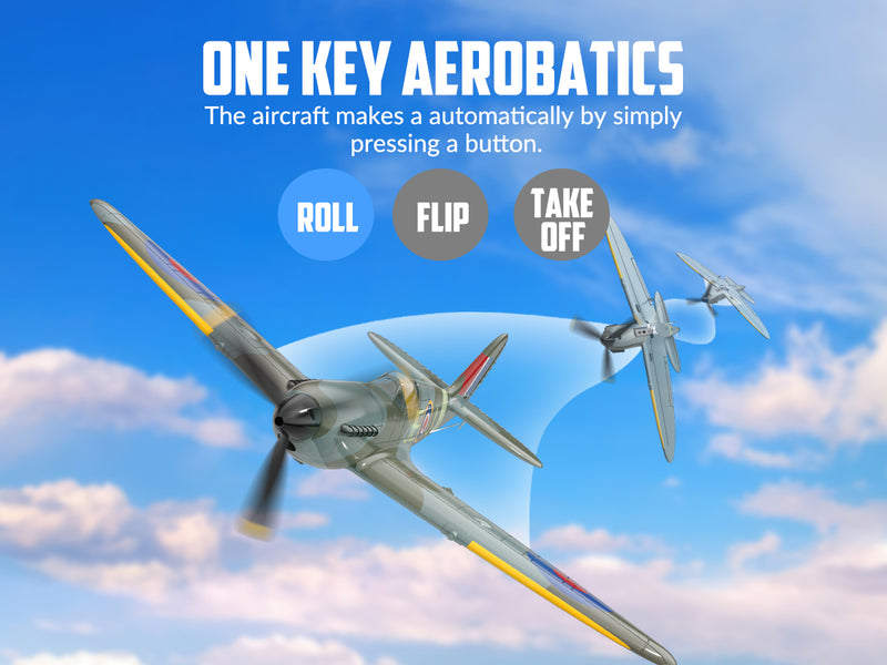 VOLANTEXRC Spitfire (RTF) 4CH 400mm with Gyro (15.7'') 76112