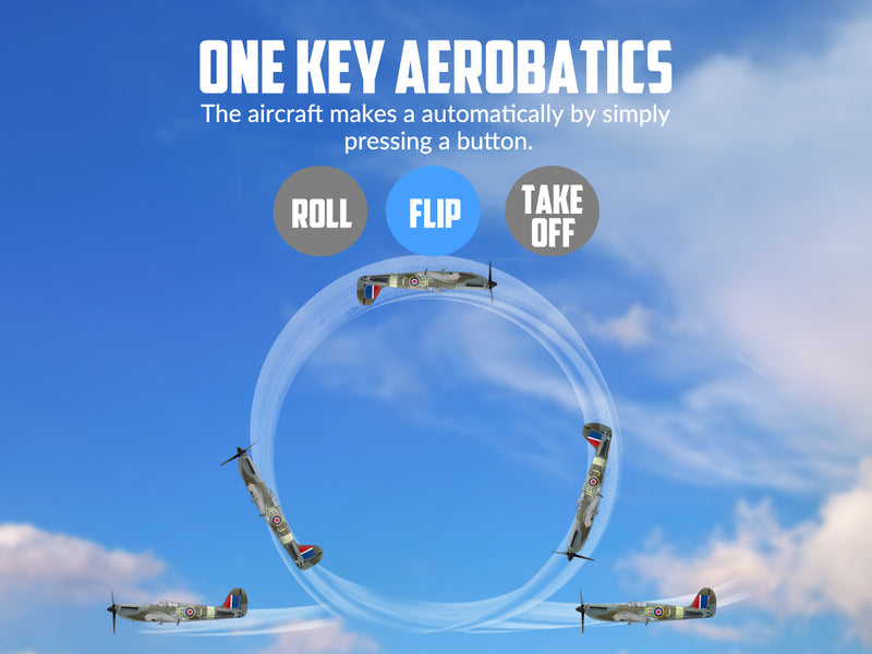 VOLANTEXRC Spitfire (RTF) 4CH 400mm with Gyro (15.7'') 76112