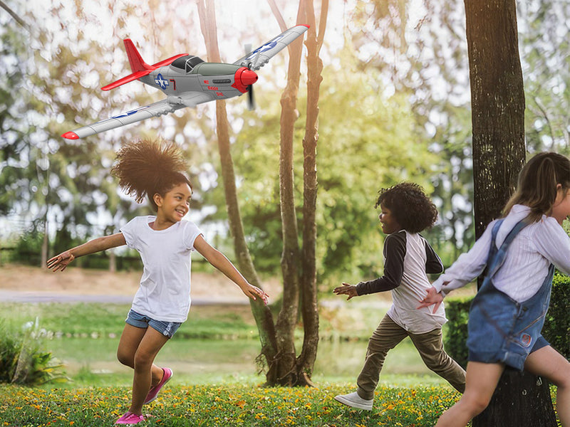 VOLANTEXRC P-51D Mustang 2-Ch avion débutant avec stabilisateur gyroscopique (762-3) RTF