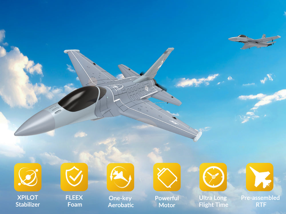 VOLANTEXRC F16 Fighting Falcon 4CH RTF RC Jet with Xpilot (76110)