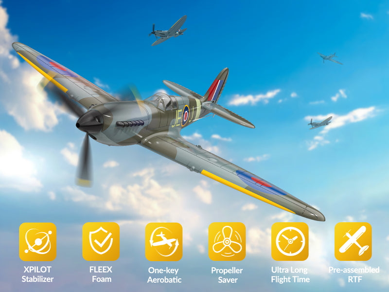 VOLANTEXRC Spitfire (RTF) 4CH 400mm with Gyro (15.7'') 76112