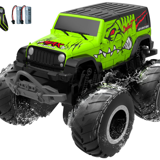 STEMTRON Amphibious Remote Control Car 1:20 All Terrain Off-Road Waterproof RC Monster Truck(Green)-EXHOBBY LIMITED.